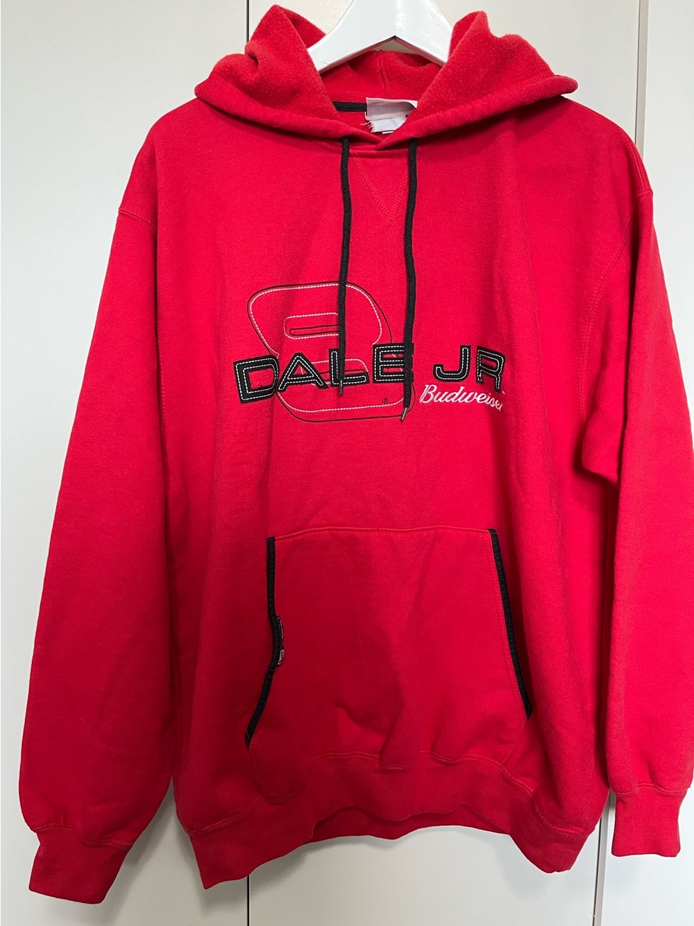 NASCAR Dale Earnhardt Jr. Budweiser Pullover Hoodie Size Large